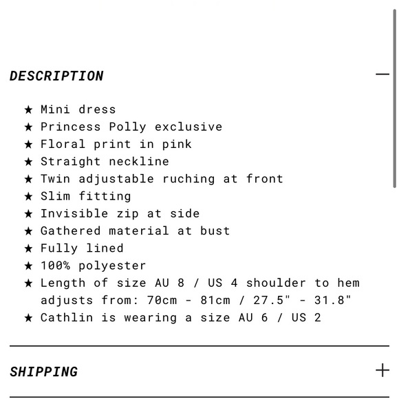 Pincess Polly Ivy Hollow Mini Dress White/Pink - US 2 / Pink - Picture 9 of 9